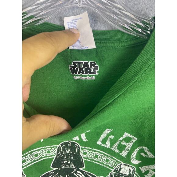 Star Wars Darth Vader T Shirt Men's Size L Green St Patricks Day Funny Tee - Picture 3 of 7